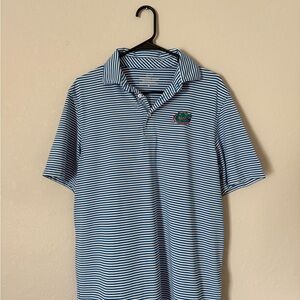 Vineyard Vines Blue and White Striped Polo Shirt